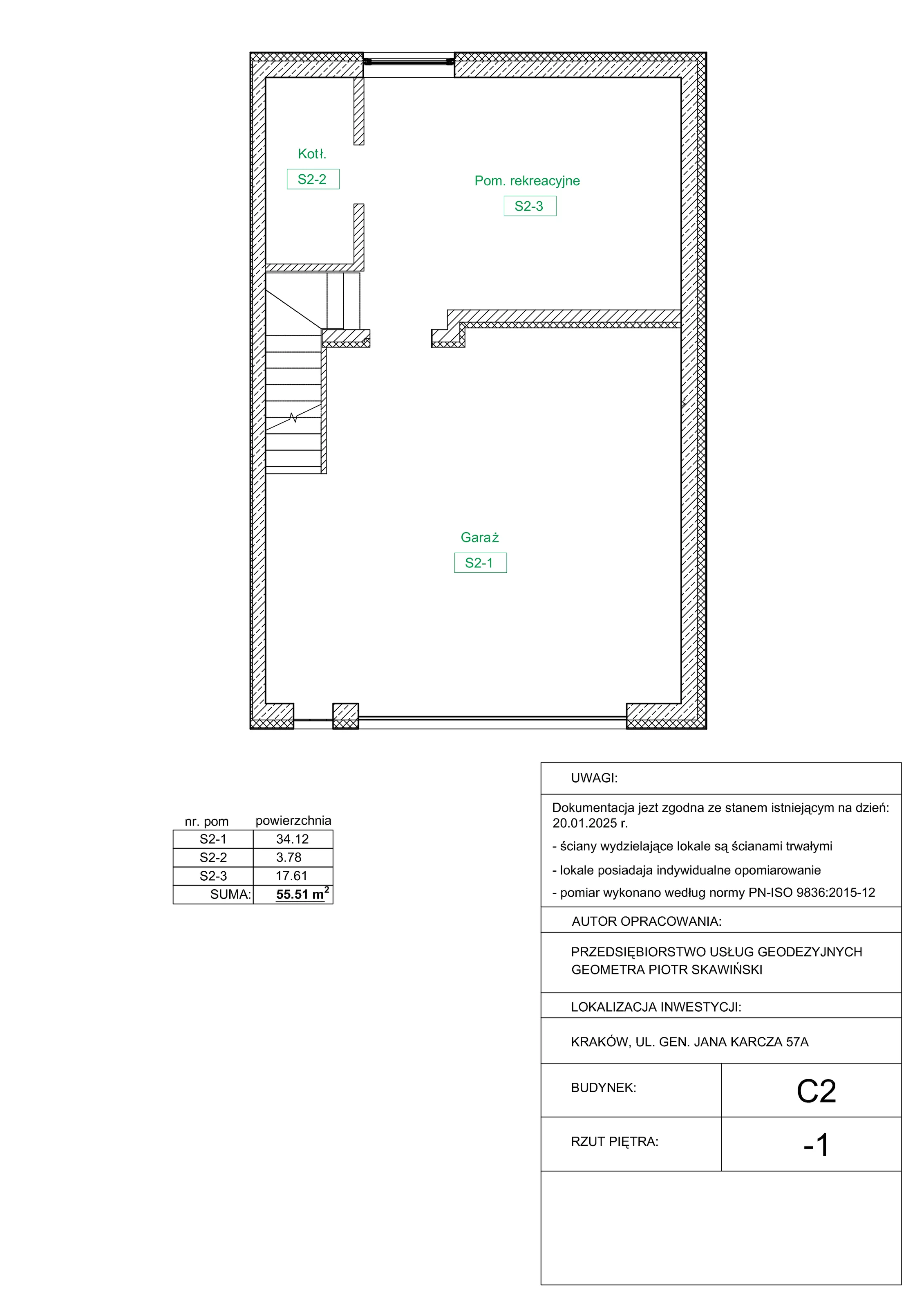 Dom 153,78 m², oferta nr C2, Domy na Zielonym Uroczysku, Kraków, Dębniki, Skotniki, ul. Generała Jana Karcza
