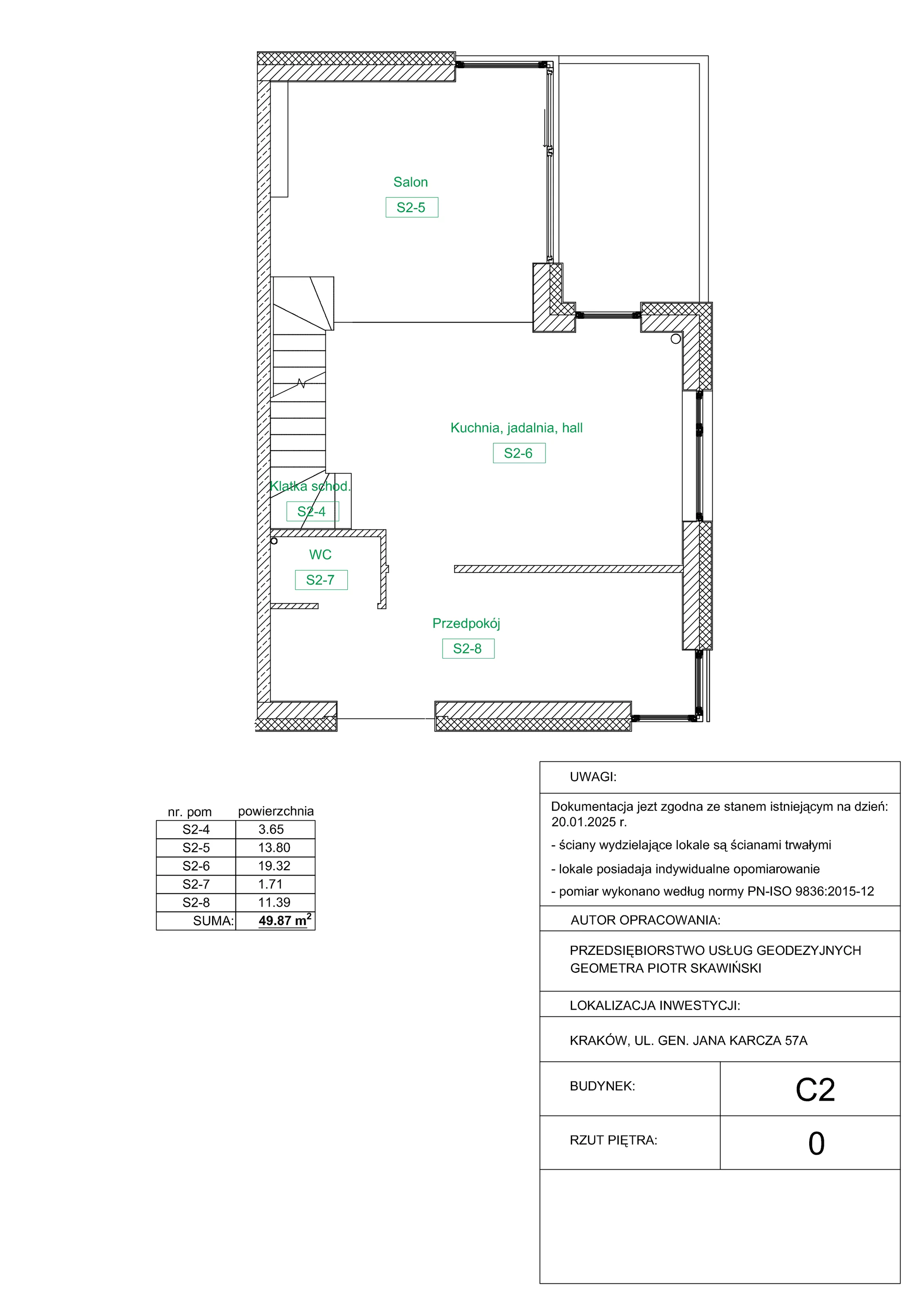 Dom 153,78 m², oferta nr C2, Domy na Zielonym Uroczysku, Kraków, Dębniki, Skotniki, ul. Generała Jana Karcza