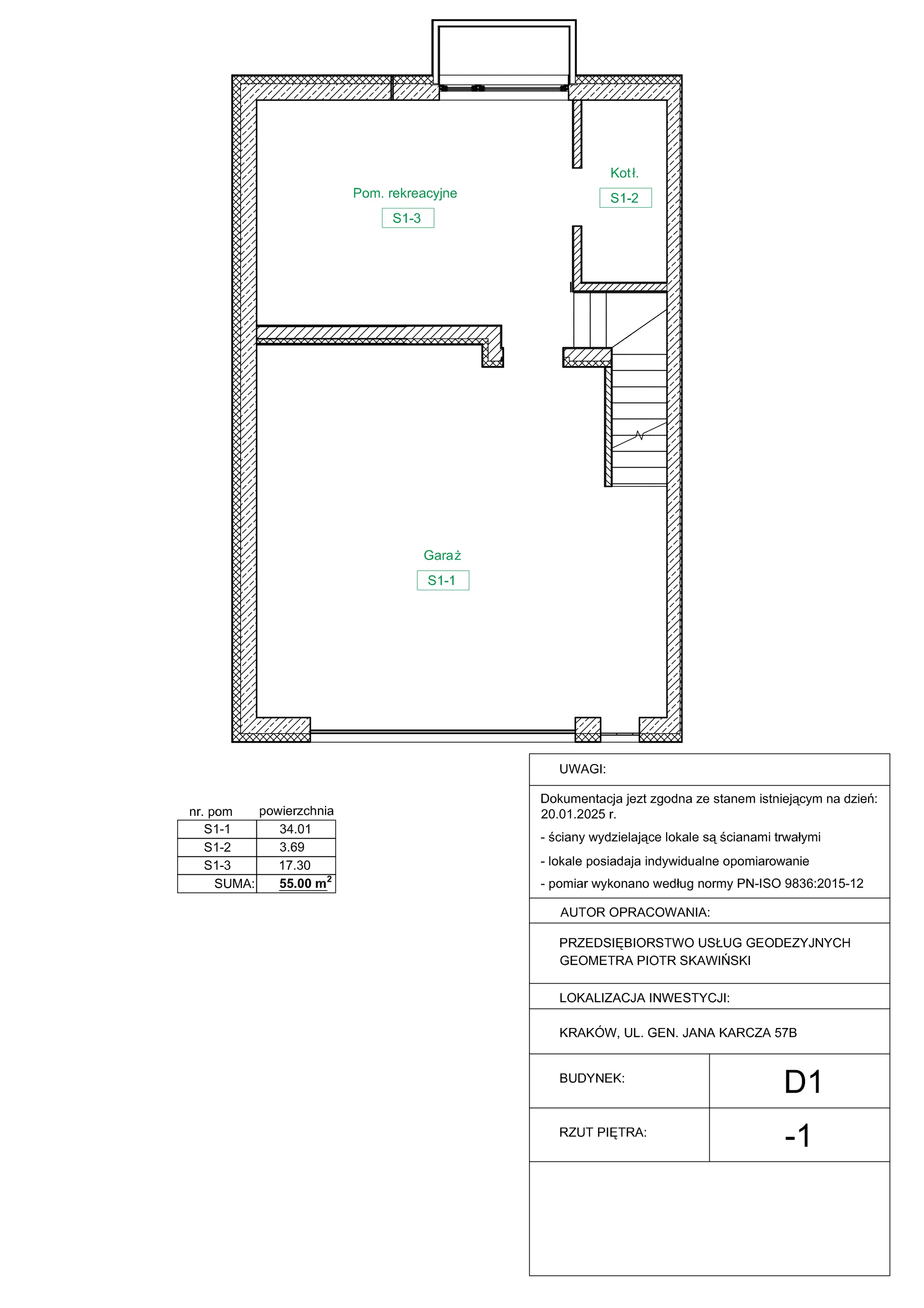 Dom 146,34 m², oferta nr D1, Domy na Zielonym Uroczysku, Kraków, Dębniki, Skotniki, ul. Generała Jana Karcza