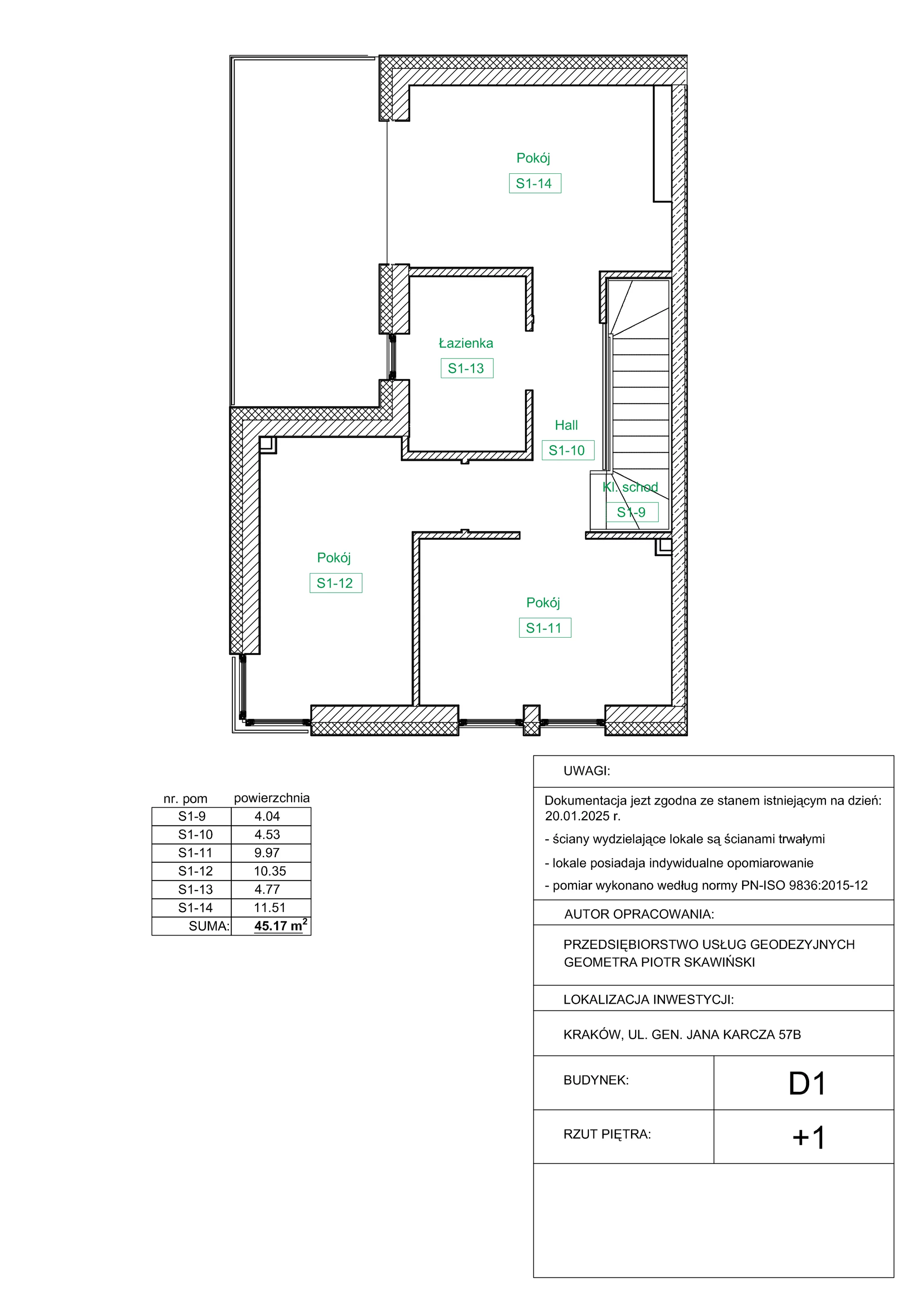 Dom 146,34 m², oferta nr D1, Domy na Zielonym Uroczysku, Kraków, Dębniki, Skotniki, ul. Generała Jana Karcza