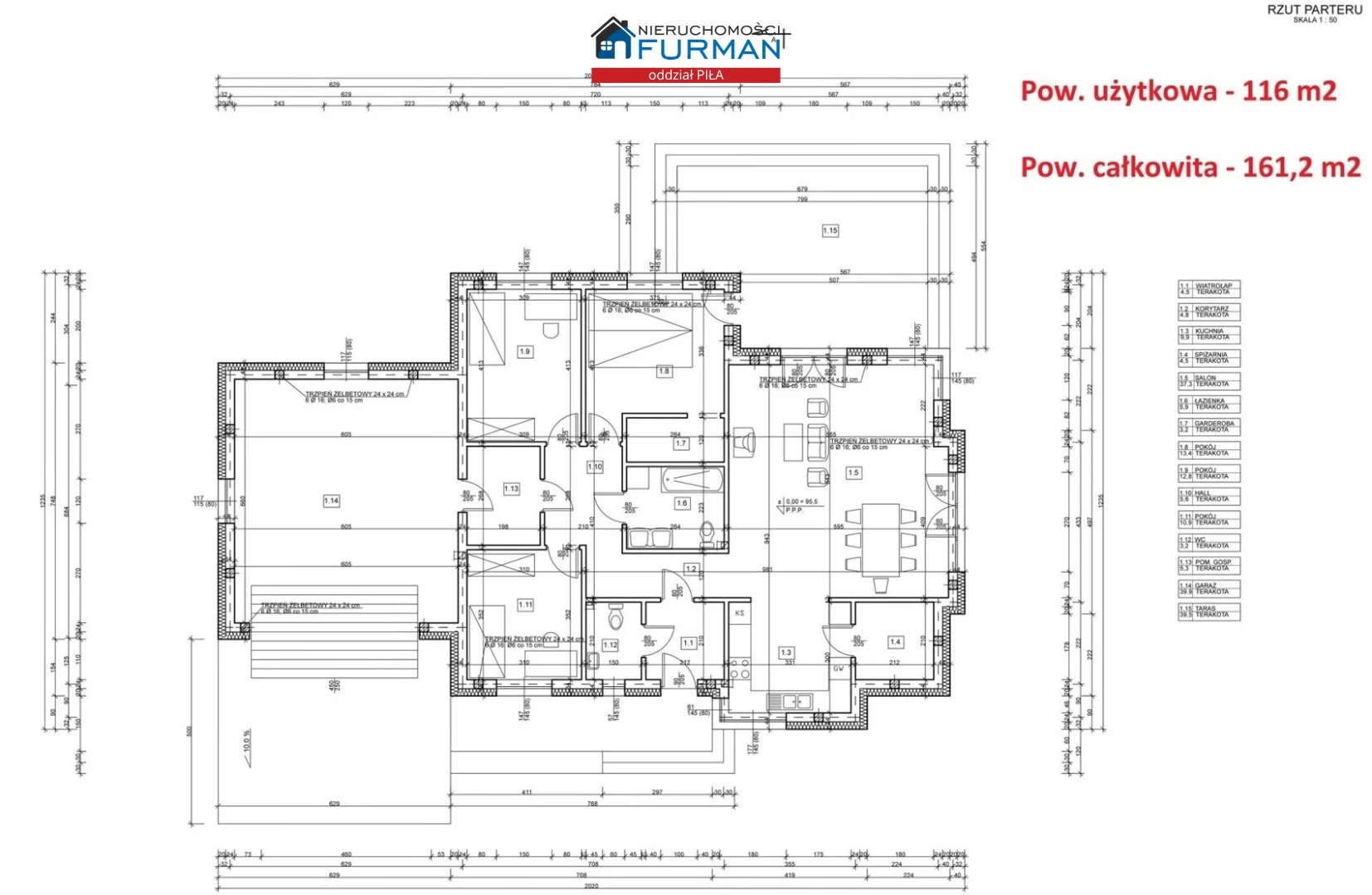 Dom 161,00 m², oferta nr , FRP-DS-197464-9, Krajenka