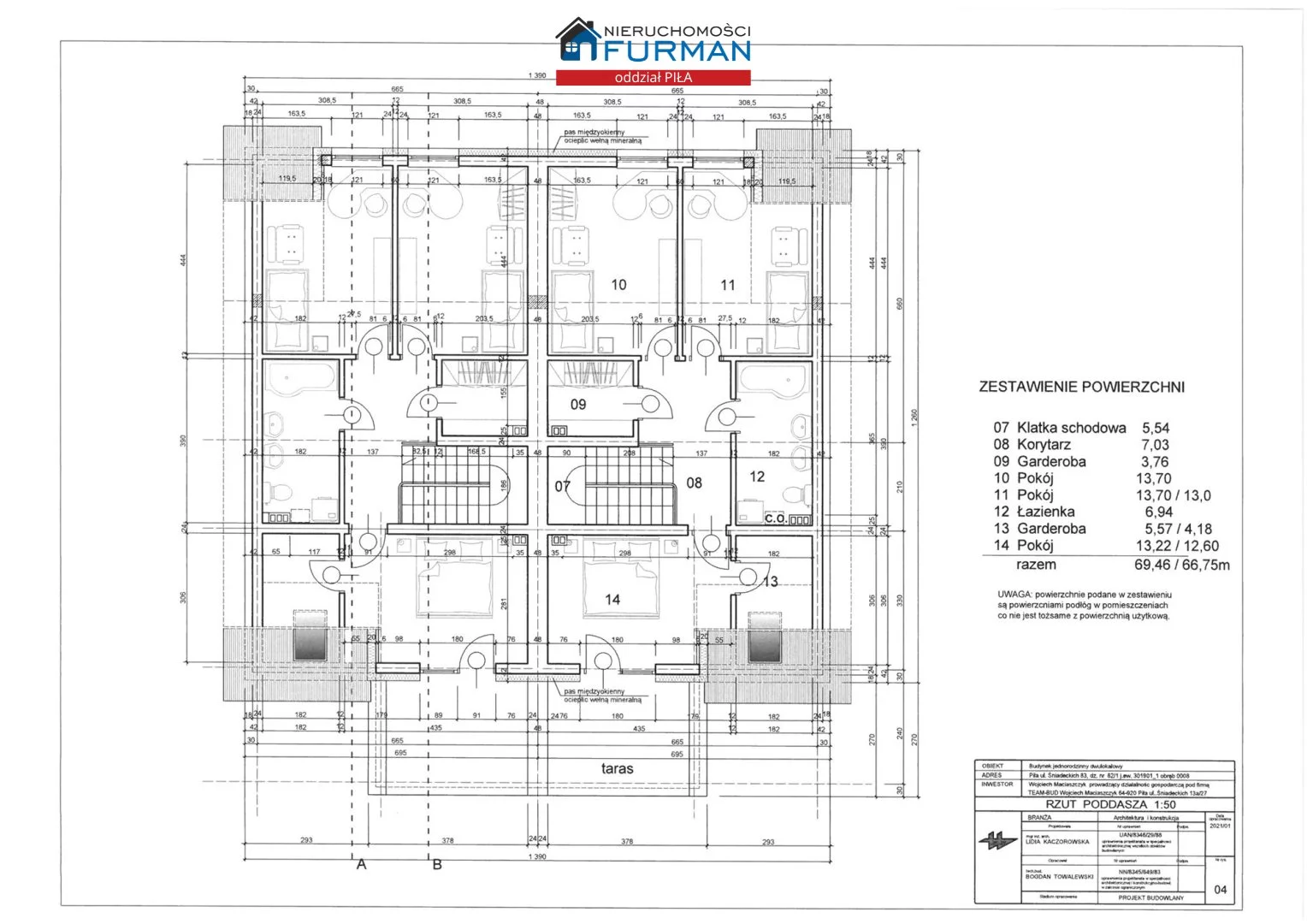 Dom 144,89 m², oferta nr , FRP-DS-198322-1, Piła