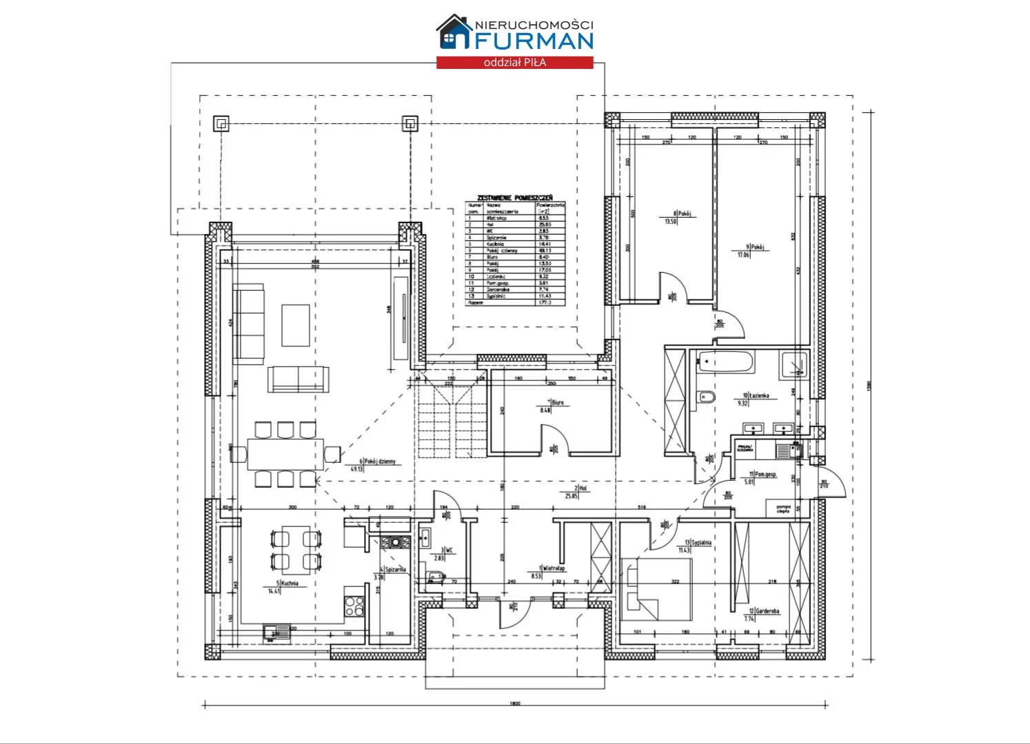 Dom 177,00 m², oferta nr , FRP-DS-198177, Wałcz