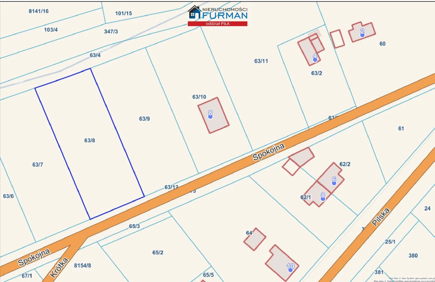 Działka 1 741,00 m², oferta nr , FRP-GS-198281, Krajenka