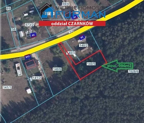 Działka 996,00 m², oferta nr , FCZ-GS-195382, Trzcianka