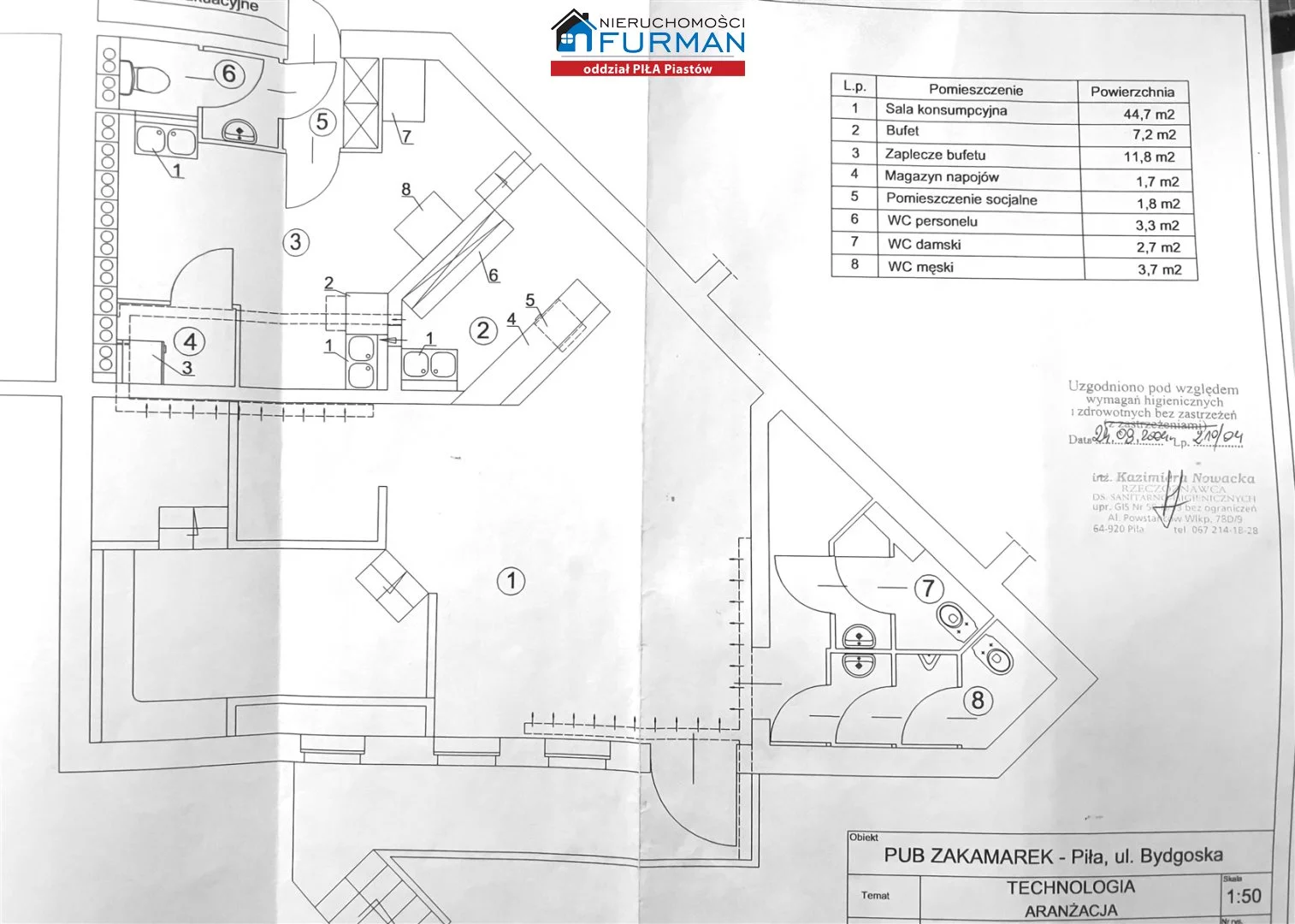 Lokal użytkowy 86,40 m², oferta nr , FRP-LW-197905, Piła, Zamość