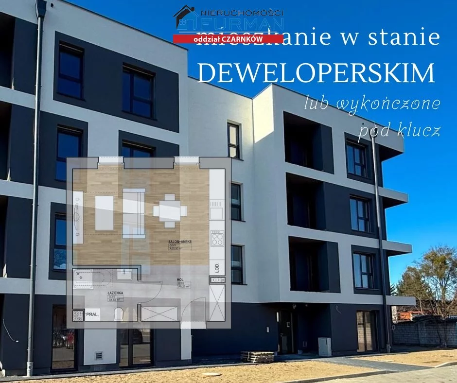 Mieszkanie jednopokojowe 31,73 m², Trzcianka, Sprzedaż