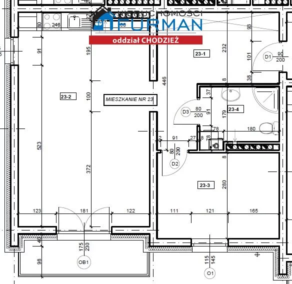 2 pokoje, mieszkanie 56,36 m², piętro 3, oferta nr , FRC-MS-196747, Margonin