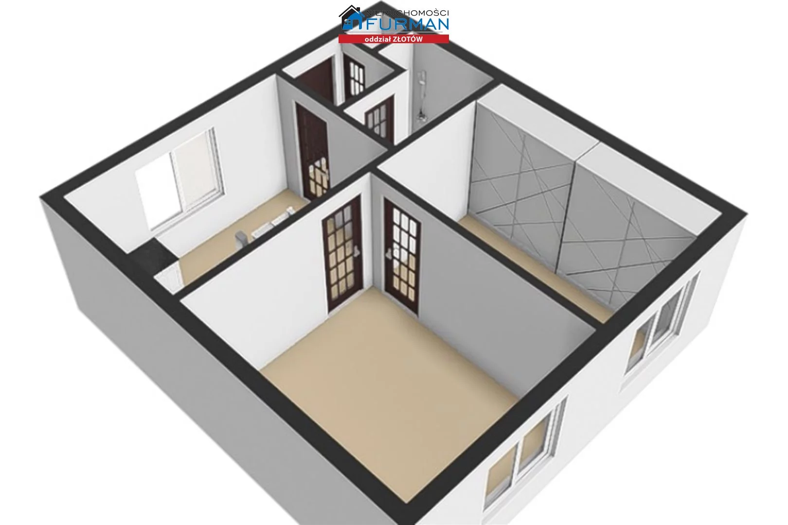 2 pokoje, mieszkanie 44,00 m², parter, oferta nr , FZL-MS-197933, Okonek