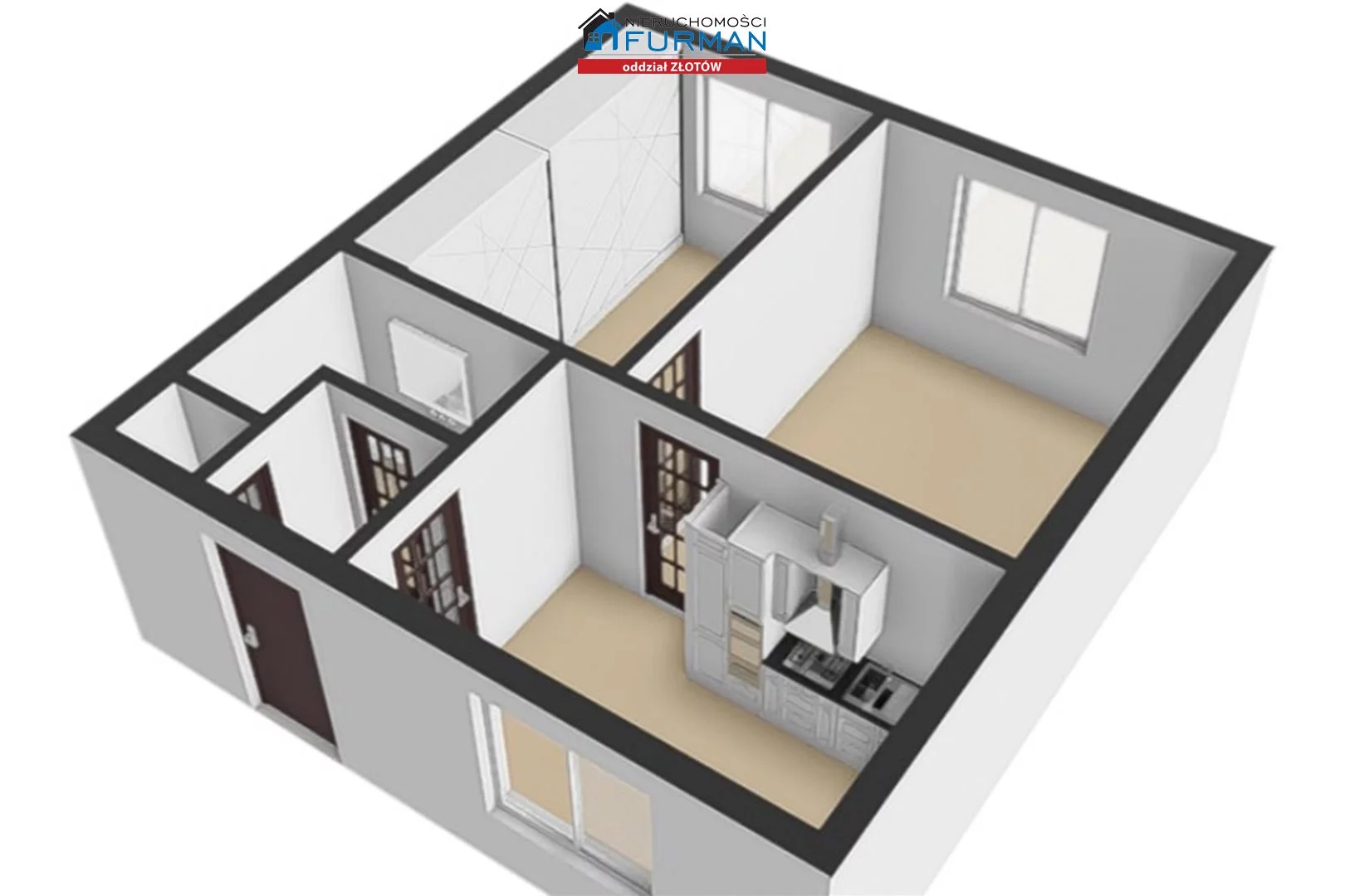 2 pokoje, mieszkanie 44,00 m², parter, oferta nr , FZL-MS-197933, Okonek