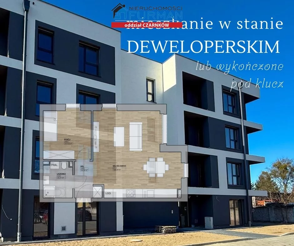 Mieszkanie dwupokojowe 46,23 m², Trzcianka, Sprzedaż