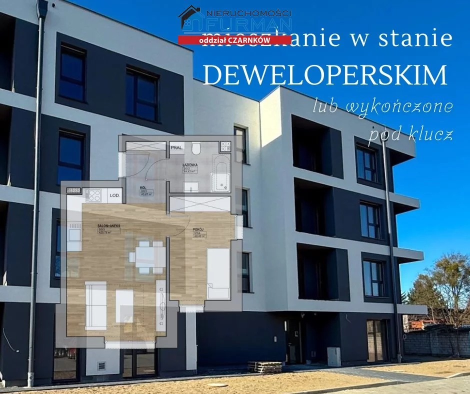 Mieszkanie dwupokojowe 38,30 m², Trzcianka, Sprzedaż