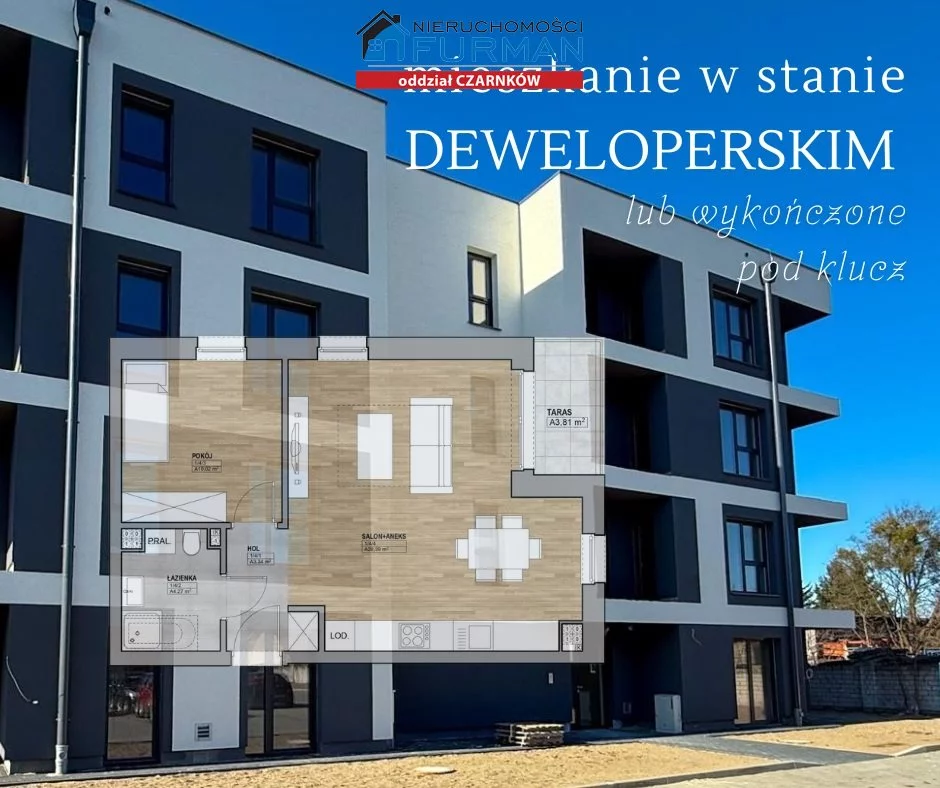 Mieszkanie dwupokojowe 46,02 m², Trzcianka, Sprzedaż