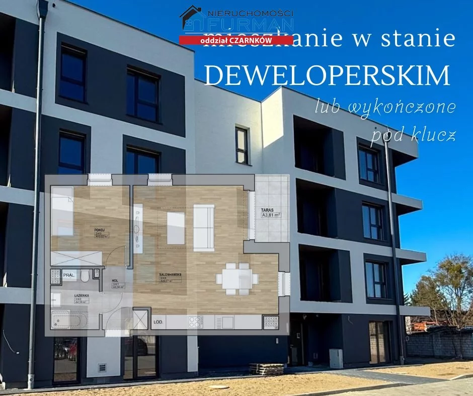 Mieszkanie dwupokojowe 53,39 m², Trzcianka, Sprzedaż