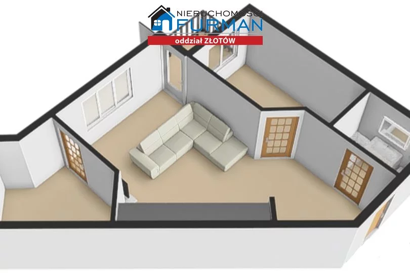 3 pokoje, mieszkanie 56,90 m², piętro 1, oferta nr , FZL-MS-197653, Złotów