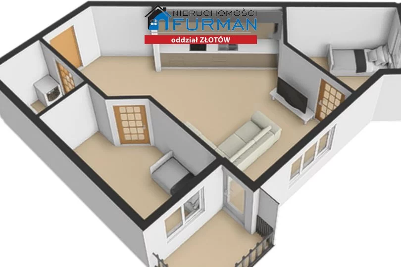 3 pokoje, mieszkanie 56,90 m², piętro 1, oferta nr , FZL-MS-197653, Złotów