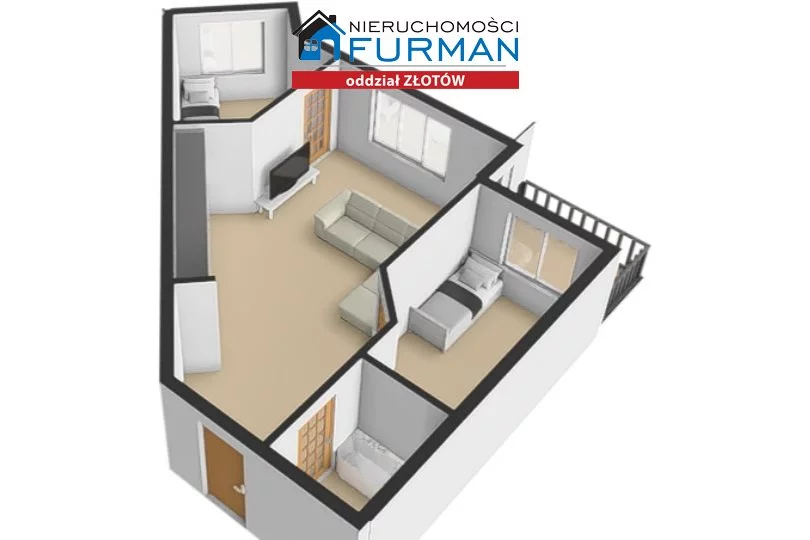 3 pokoje, mieszkanie 56,90 m², piętro 1, oferta nr , FZL-MS-197653, Złotów