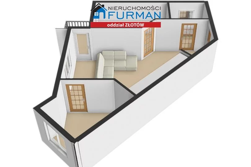 3 pokoje, mieszkanie 56,90 m², piętro 1, oferta nr , FZL-MS-197653, Złotów