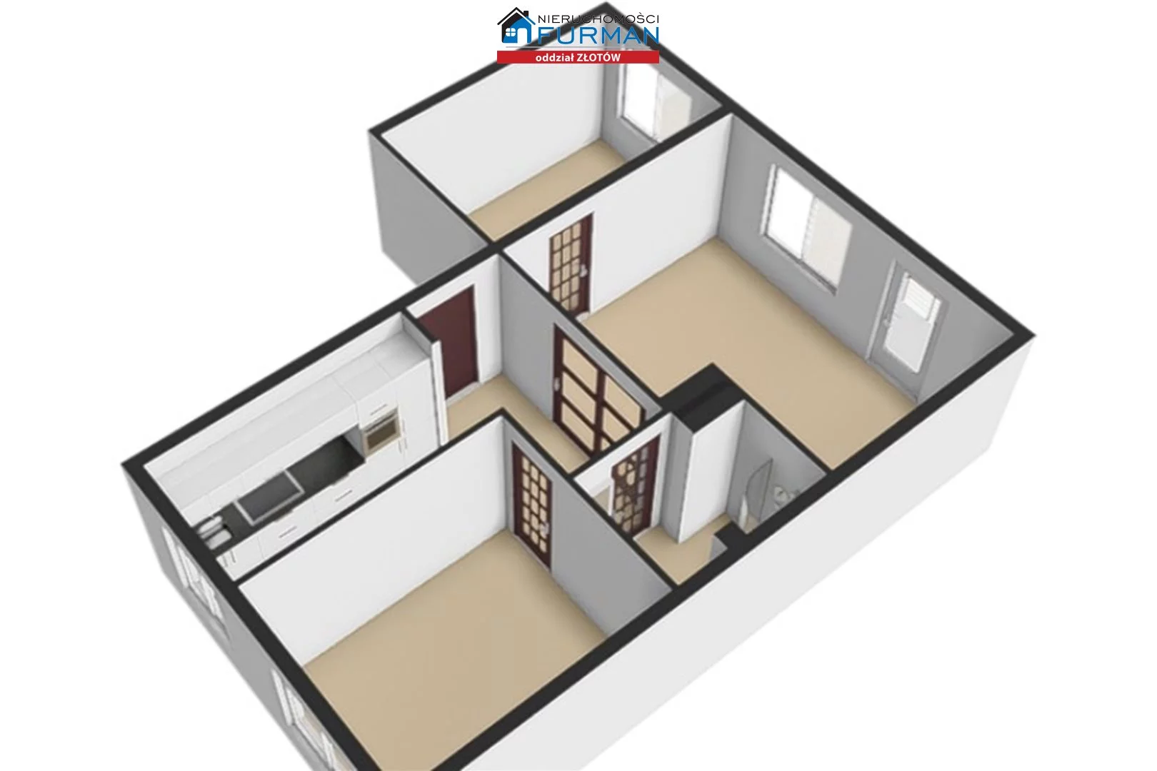 3 pokoje, mieszkanie 61,67 m², piętro 2, oferta nr , FZL-MS-197900, Złotów