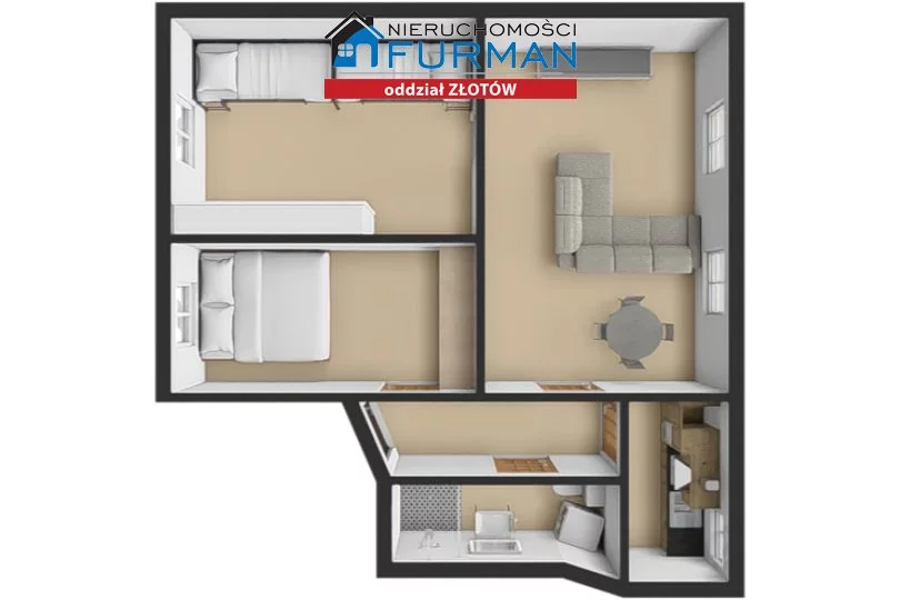3 pokoje, mieszkanie 66,00 m², piętro 1, oferta nr , FZL-MS-198102, Złotów
