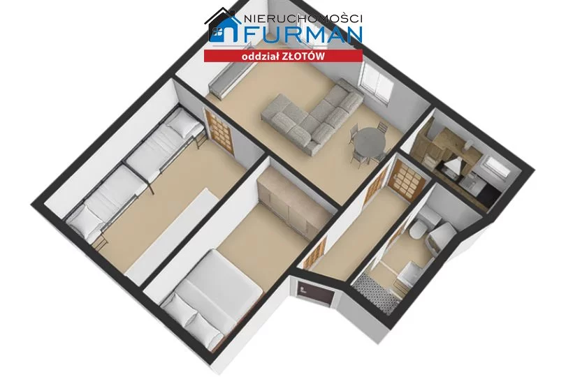 3 pokoje, mieszkanie 66,00 m², piętro 1, oferta nr , FZL-MS-198102, Złotów