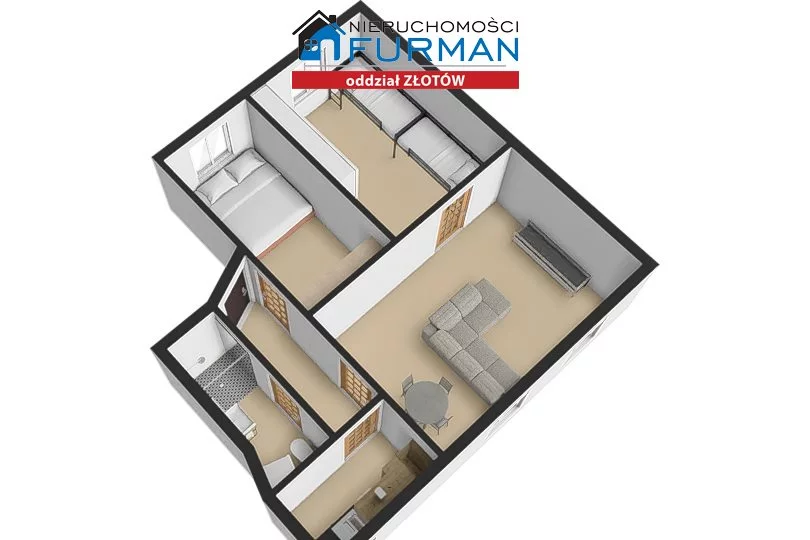 3 pokoje, mieszkanie 66,00 m², piętro 1, oferta nr , FZL-MS-198102, Złotów
