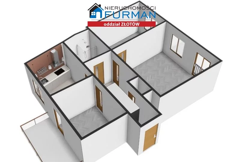 3 pokoje, mieszkanie 78,77 m², piętro 1, oferta nr , FZL-MS-198153, Złotów