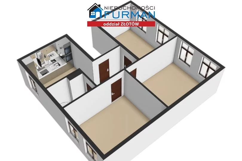 3 pokoje, mieszkanie 85,64 m², piętro 1, oferta nr , FZL-MS-198293, Złotów