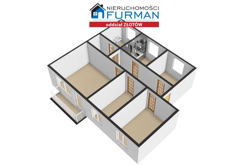 4 pokoje, mieszkanie 72,36 m², piętro 2, oferta nr , FZL-MS-196477, Krajenka