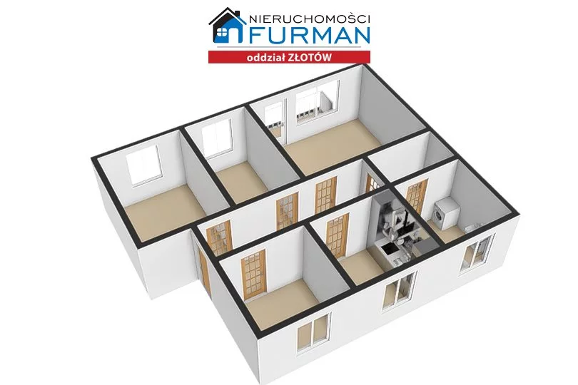 4 pokoje, mieszkanie 72,36 m², piętro 2, oferta nr , FZL-MS-196477, Krajenka