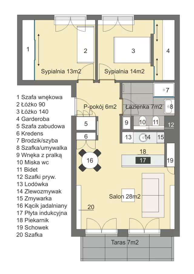 3 pokoje, mieszkanie 67,91 m², piętro 3, oferta nr , 3183, Łódź, Wysoka