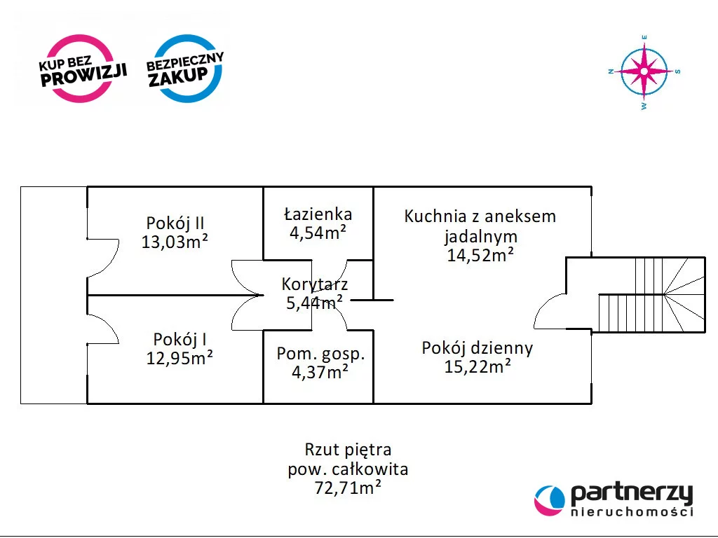 Dom i rezydencja 93,35 m², oferta nr , PAN398087, Straszyn, Spokojna