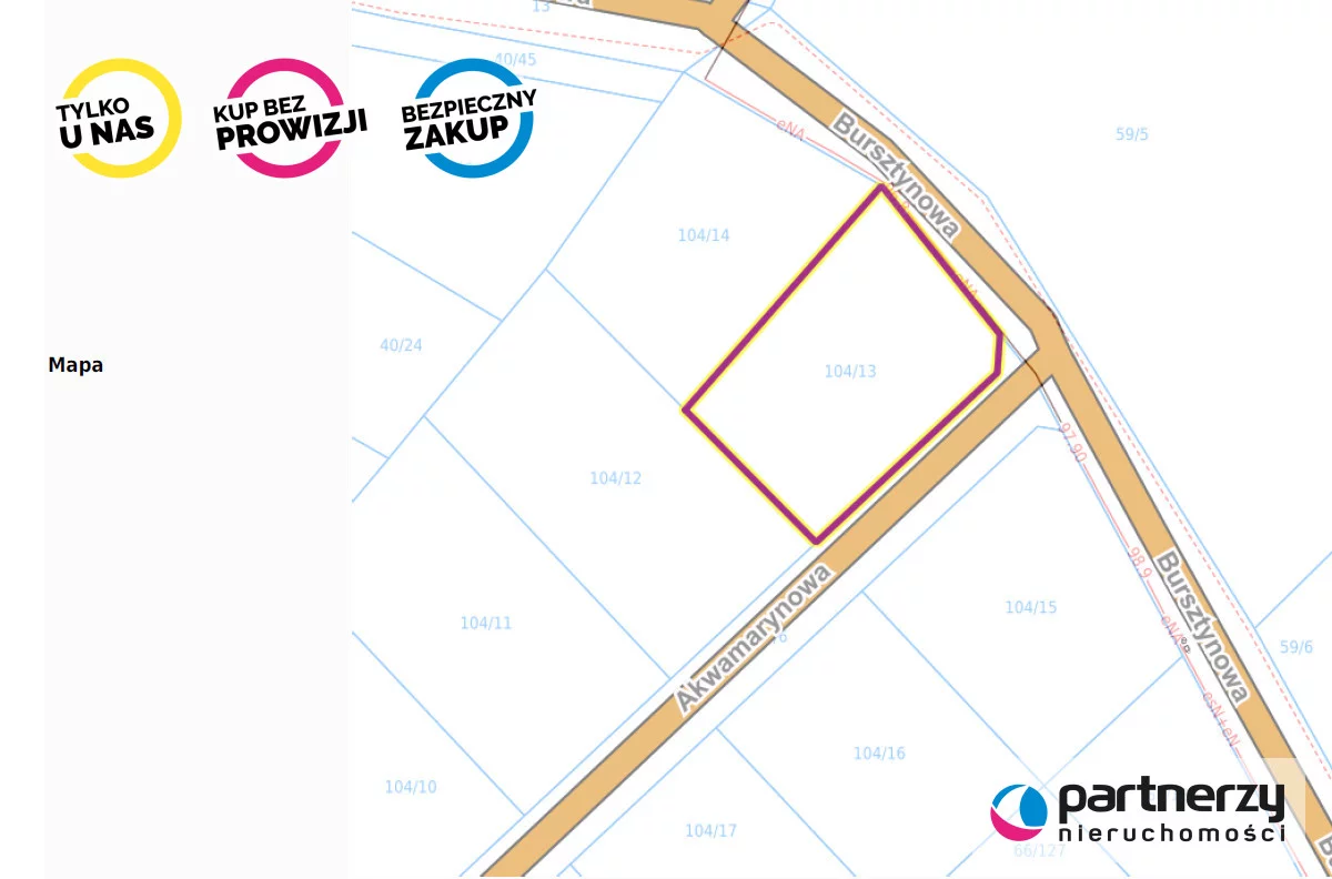 Działka 1 284,00 m², oferta nr , PAN737525, Salinko, Akwamarynowa