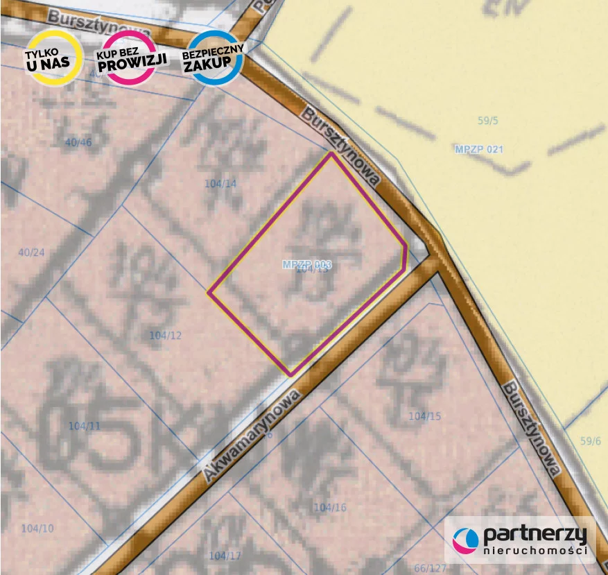 Działka 1 284,00 m², oferta nr , PAN737525, Salinko, Akwamarynowa