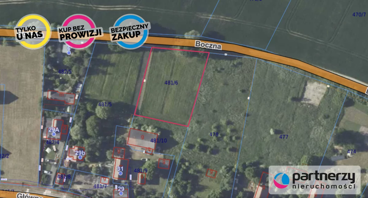Działka 2 357,00 m², oferta nr , PAN175177, Miłocice, Boczna