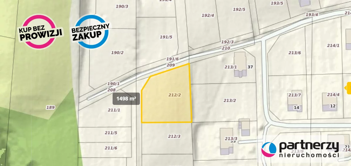 Działka 1 500,00 m², oferta nr , PAN942349, Gościcino, Cicha