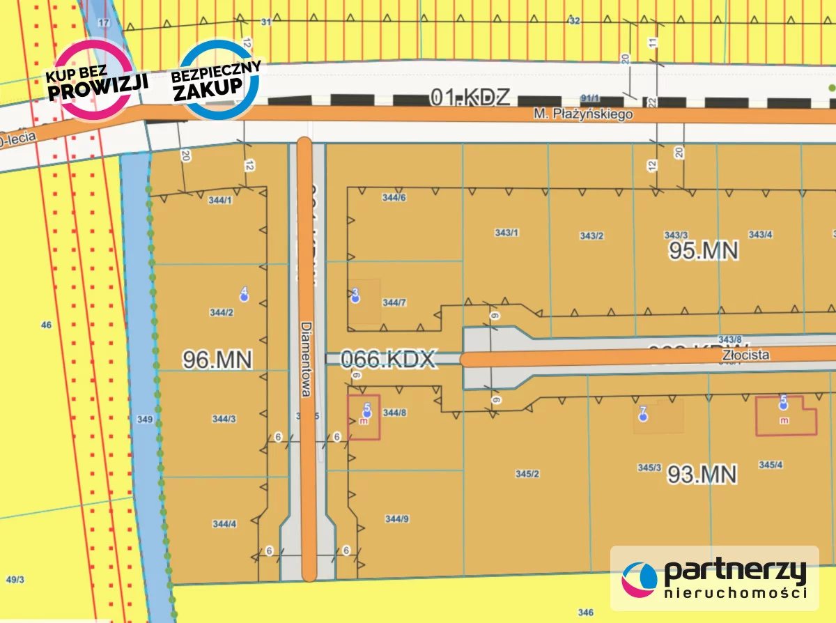Działka 1 208,00 m², oferta nr , PAN200139, Cedry Wielkie, Diamentowa