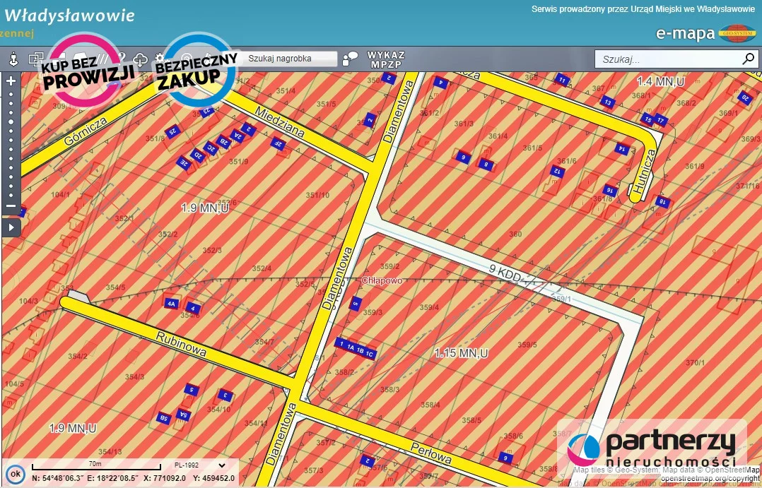 Działka 1 198,00 m², oferta nr , PAN368883, Chłapowo, Diamentowa