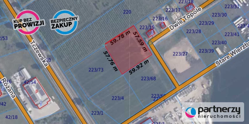 Działka 3 548,00 m², oferta nr , PAN143953, Kolnik, Dwie Topole