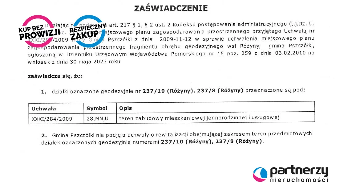 Działka 1 160,00 m², oferta nr , PAN529271, Różyny, Dworcowa