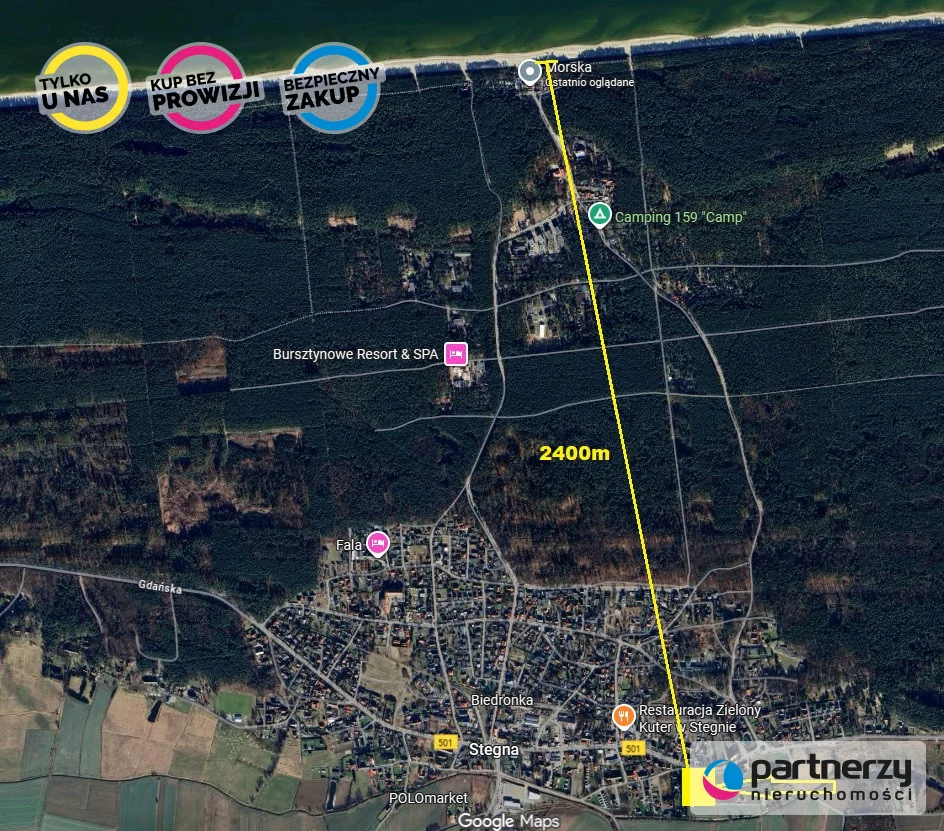 Działka 1 414,00 m², oferta nr , PAN293902, Stegna, Gdańska