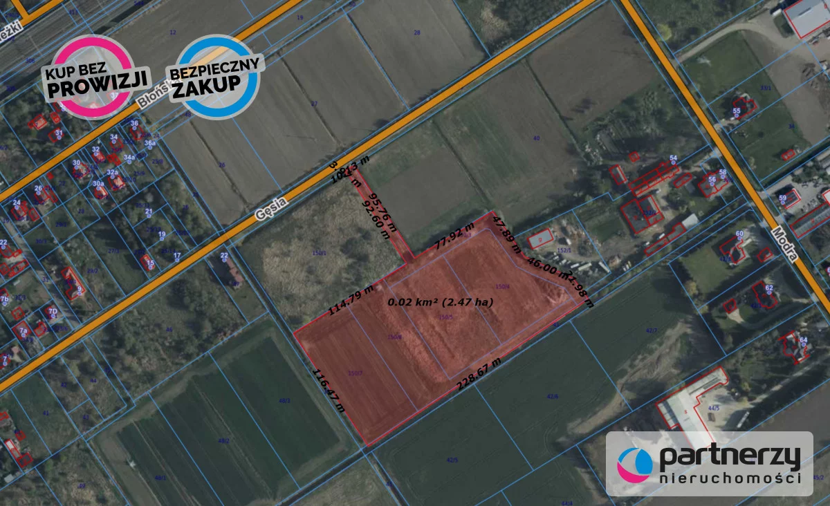 Działka 24 000,00 m², oferta nr , PN360958542, Gdańsk, Olszynka, Gęsia