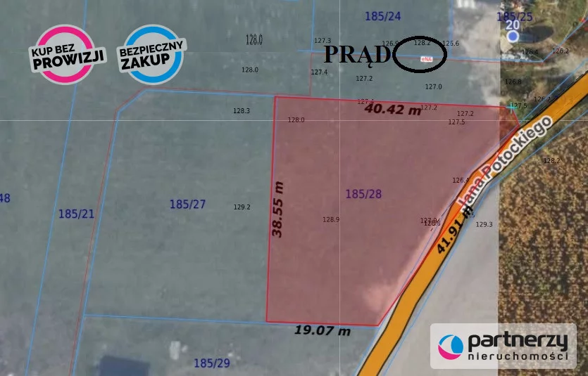 Działka 1 158,00 m², oferta nr , PAN545725, Niestępowo, Jana Potockiego
