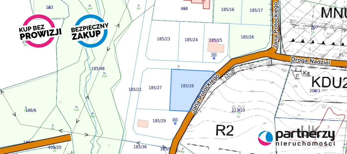 Działka 1 158,00 m², oferta nr , PAN545725, Niestępowo, Jana Potockiego
