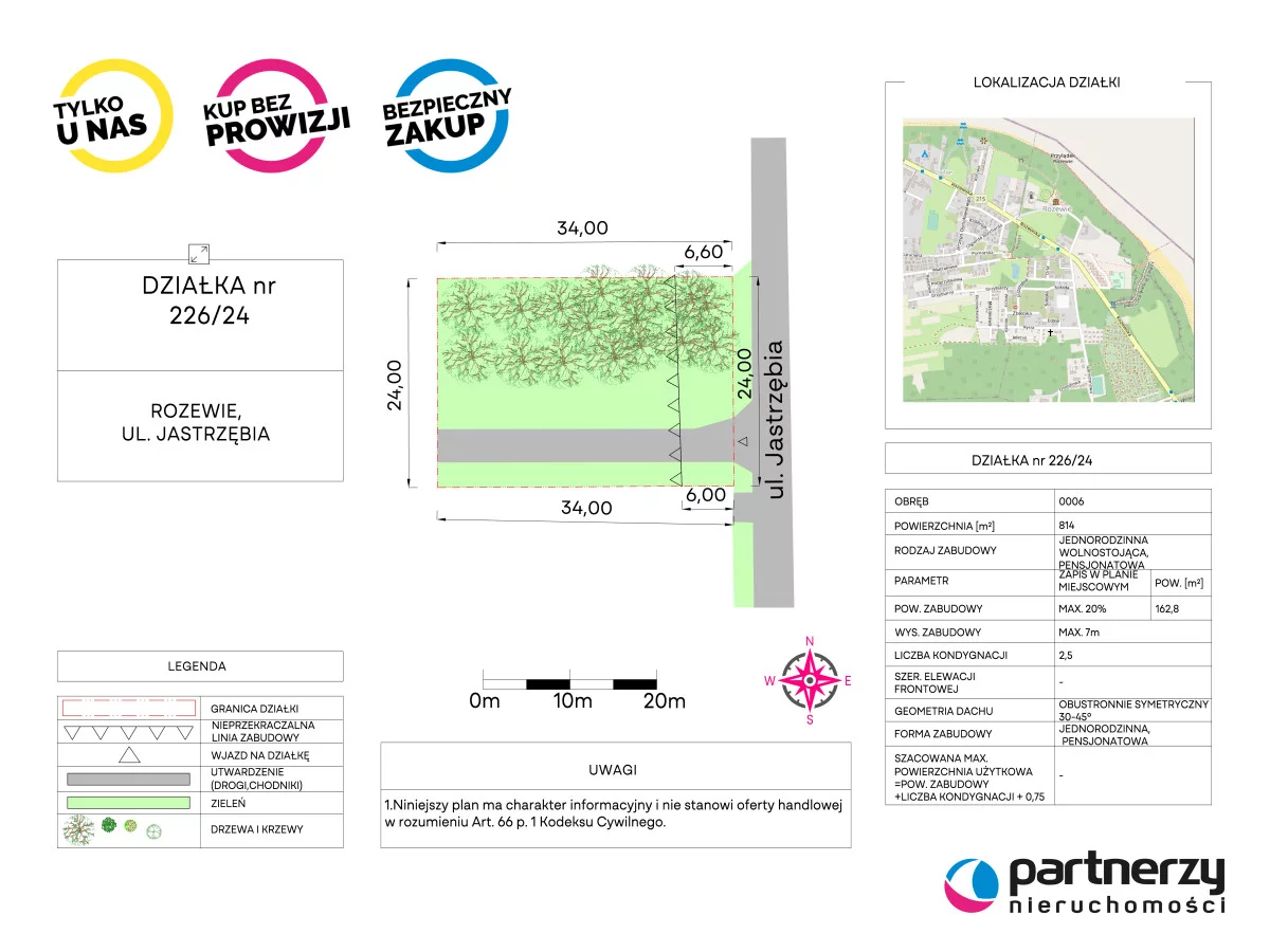 Działka na sprzedaż, 815,00 m², oferta nr PAN960416