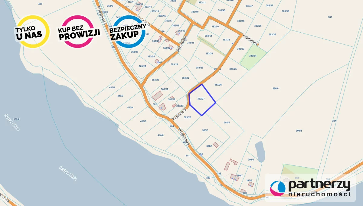 Działka 4 288,00 m², oferta nr , PAN113579, Gdańsk, Wyspa Sobieszewska, Sobieszewo, Kapitańska