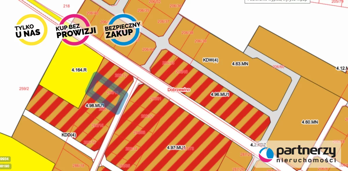 Działka 1 531,00 m², oferta nr , PAN112867, Dobrzewino, Klonowa