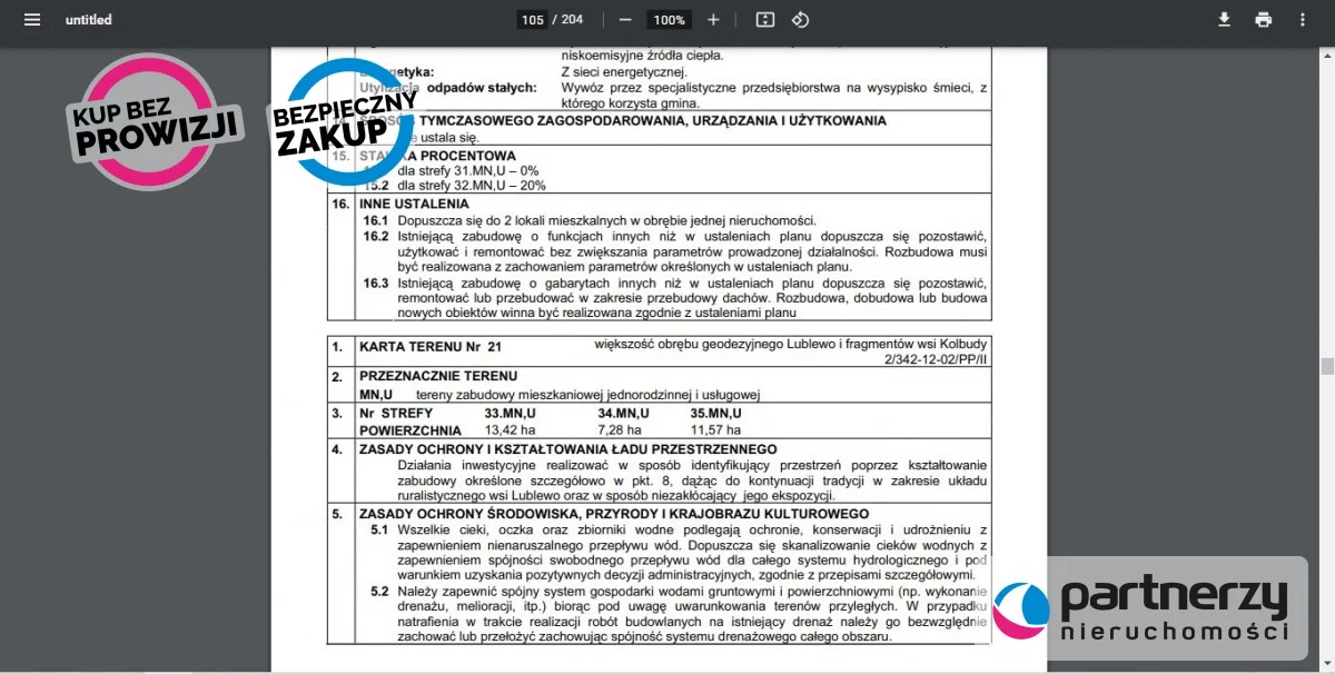 Działka 1 166,00 m², oferta nr , PAN933671, Lublewo Gdańskie, Ks. Prof. Józefa Orszulika