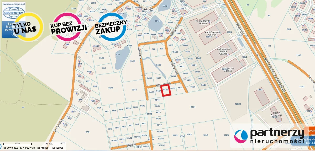 Działka 1 039,00 m², oferta nr , PAN557759, Otomin, Księżycowa