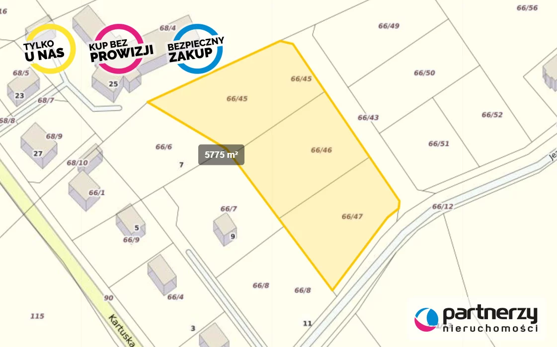 Działka 1 332,00 m², oferta nr , PAN958910, Łebieńska Huta